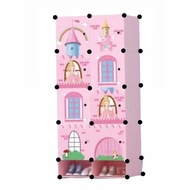 LANGRIA wardrobe 8 Cube + 2 Cabinet Baby Wardrobe DIY Foldable Rack Cupboard Storage lemari baju pla