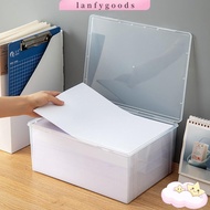 LANFYGOODSS Home Office Supplies Storage Box, Plastic Transparent Storage Box,  Dustproof a4 Paper O