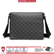 MV Bag Sling Bag Black Messenger Shoulder Beg iPad A4 Elegant Casual Fashion Leather for Men
