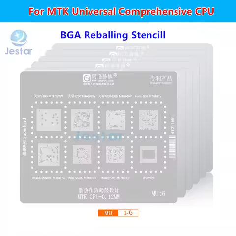 BGA Reballing Stencil For MTK CPU MT6795W MT6582/6589/6755 MT6853/MT6885/6769 6799W MT6989W MT6886V