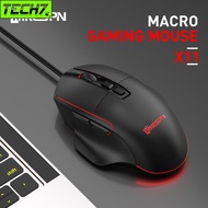Chuột led gaming macro X11 7200dpi chống mỏi cổ tay cho máy tính