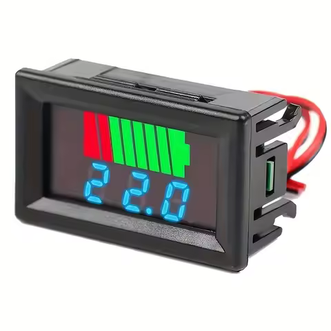 12V 24V 36V 48V 60V Car Battery Charge Level Indicator Lithium Battery Capacity Meter Tester Display
