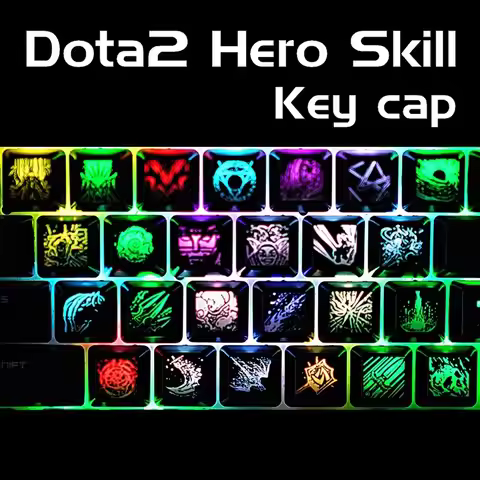 4 keys/set Personality Customized Mechanical Keyboard Keycaps Translucent Key Caps For Dota 2 Hero S