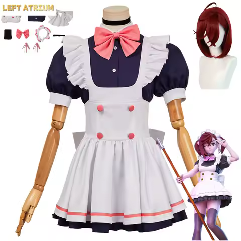Anime Dan Da Dan Ayase Momo Cosplay Costume Dandadan Maid Dress Lolita Skirt Bow Wig Woman Kawaii Ch