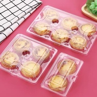 <SG Ready Stock>Egg Tart Disposable Box Egg Tart Transparent Packaging Box