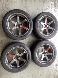 出售二手日本🇯🇵正廠RAYS TE37 Sonic SL 16寸4x100鈴連呔,16x7J ET34 4x100,16x7J ET24 4x100,連RE71RS呔，包裝$12500/1套