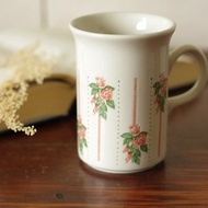 古董英國製陶瓷小花奶白色杯 咖啡杯 茶杯 W589