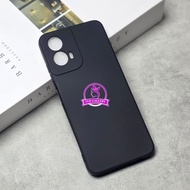 Moto G45 liquid Silicone Macaron Square Color Black Case Moto G45