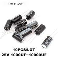 2PCS-10PCS 25V Aluminum Electrolytic Capacitor 1000UF 2200UF 3300UF 4700UF 10000UF