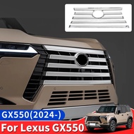 For 2024 Lexus GX550 GX550h Front Grill Chrome Decoration Strip GX 550 550h Exterior Upgraded Access