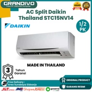 ac split daikin 1/2 pk standart thailand low watt stc15nv14 - grandivo - 1/2 pk ac+aksesoris ac
