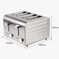 4 Slices Bread Toast Baking Oven Automatic Toaster Stainless Steel Electric Breakfast Maker Torradei