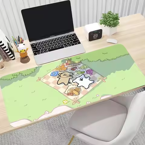 Maltese puppy Pink art Durable Desktop Pad Mouse Pad Fashion Large rubber XXL mouse pad with lock PC