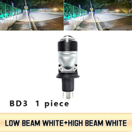 10800LM Car Mini H4 HS1 LED Headlight Projector Lens 6000K White For Motor No Radio Interference LED