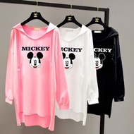 Mickey long sleeves dress can sleep wear causal for women lady