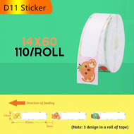 NiimBot D11/D61 Thermal Label Printer Consumable Thermal Label Tape Roll Thermal Label Sticker Ready