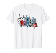 Cool Abstract London Splash Colors, London Graphic Design T-Shirt