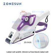 ZONESUN กึ่งอัตโนมัติขวดกลมกาวสติกเกอร์เครื่องติดฉลากด้วยตนเองป้ายราคา Labeller แบน Labeller