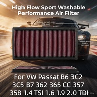 For VW Passat B6 3C2 3C5 B7 362 365 CC 357 358 1.4 TSI 1.6 1.9 2.0 TDI High Flow Sport Performance W