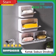 Bar Soap Rack Open and Close Wall Mounted Dustproof Bathroom Divider Box