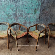 Kursi Cafe Jati Skandinavian Retro Vintage Kayu Bekas Kapal