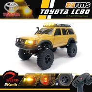 全新 FMS 1:18 TOYOTA FCX18 LC80 V2 | Land Cruiser 80 | 陸地巡洋艦 | 2.4Ghz 遙控| 4輪驅動 | 聯動指揮燈 | 車頭大燈,探射燈及尾燈 |