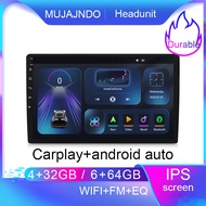 MUJAJNDO 9นิ้ว6 + 64G 4 + 32G Android15คาร์เพลย์แอนดรอยด์2din รถยนต์อเนกประสงค์หน้าจอ2.5D Ips หน้าจอ