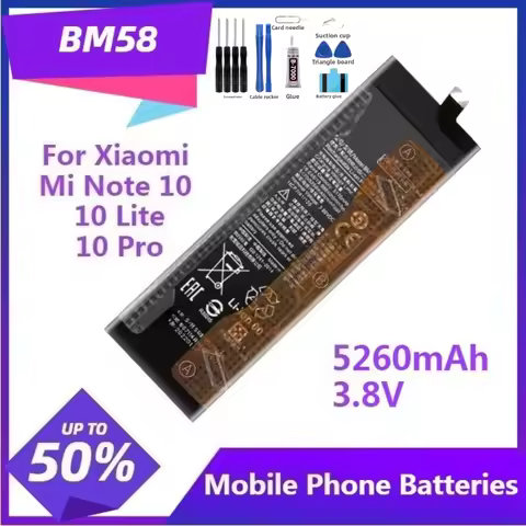1pcs BM52 Replacement Battery for Xiaomi Mi Note 10 / Note 10 Lite / Mi Note 10 Pro / CC9Pro 5170mAh
