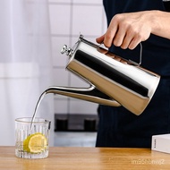 Thick Stainless Steel Water Pitcher Flat Lid Cold Water Bottle Restaurant Teapot Long Mouth Copper Kettle Juice Jug High