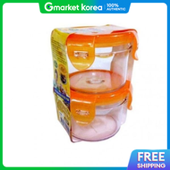250ml Round Airtight Glass Food Storage Containers (2-Pack) for Side Dishes and Kimchi