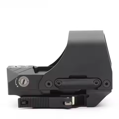 HS510C 3 Multi-Reticle 2 MOA Dot & 65 MOA Circle Open Reflex Sight for Long Guns - Solar Fail Safe L