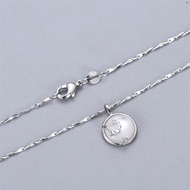 Silver necklace female sansheng with apricot ns999 sterling silver necklace