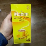 maxim.mocha gold mild.coffee mix.240g(isi12gx20).serbuk kopi rasa moka