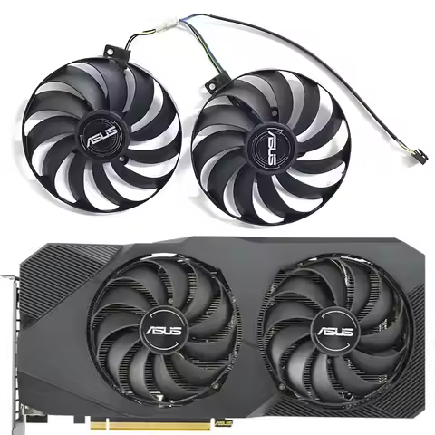 2PCS 95MM T129215SU FDC10U12S9-C DC 12V 4pin RX5600XT 5700XT GPU Cooler For Asus Radeon Rx 5600 5700