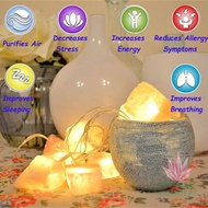 Crystal Salt Lamp Himalayan Rock Salt LED Lamp DIYHIMALAYA