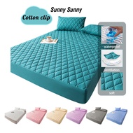 SunnySunny 100% Waterproof Mattress Protector Single/Super Single/Queen/King 4 Size Fitted Bedsheet Ready Stock Cadar