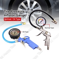 Automotive 220PSI Tire Air Pressure Inflator Gauge Car Normal Oil Display Meter Gas Tyre Tester Tool