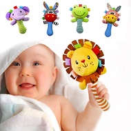 Baby Cute Plush Rattles Toy Soft Lion Elephant Mobiles Handbells Newborn Toddlers Grasp Training Toy