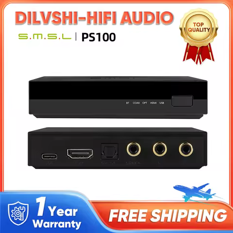 SMSL PS100 Multifunctional Audio Converter ES9023 DAC Chip Home Car Music Audio Converter 24Bit 192k