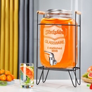 4L 5L 8L 10L Juice Drink Glass Jar Dispenser with Stand and Faucet