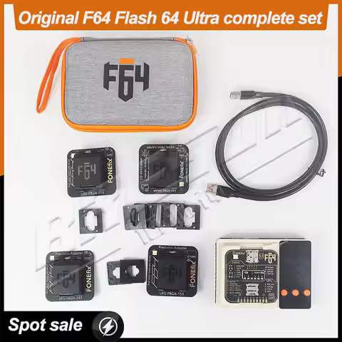 F64 Programmer Flash 64 Ultra Box chip programming, writing, reading, clearing, verifying, checking 