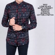 Long Sleeve Songket Batik Shirt For Men