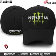 หมวกแก๊ปเต็มใบ หมวกแก๊ป ผู้ชาย Monster Energy Cap ผ้ายืดหยุ่นสูง แบบไม่มีที่ปรับ แบบเป็นไซด์ ขนาด 56