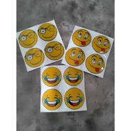Smile Emoji Cutting Stickers, 4 pieces