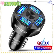 SHOUOUI 4 USB Car Charger Mini Adapter Travel charger Car Quick Charger