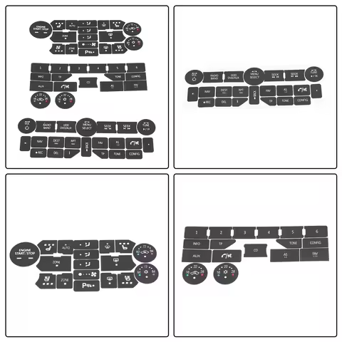 For SAAB 3rd Gen 9-5NG 9-4X Car Stickers Repair Stickers Sticker Push Button Black Button Repair Int