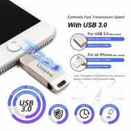 Kingston OTG flash drive for iphone/14/13/12/11/X/8/7/6/iPad USB flash drive original 3 In 1 OTG 256