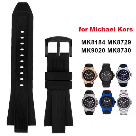 29mmx13mm Silicone Watch Band for Michael Kors MK8184 MK8729 MK9020 MK8152 MK9020 MK9026 Sport Divin