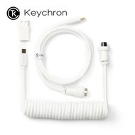 Keychron 客製螺旋航插線 鍵盤傳輸線 白色 (直頭)
