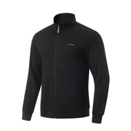 Baju Sweat Lelaki Li-Ning 2024 Latihan Sukan Musim Gugur Cardigan Jaket Lengan Panjang Kolar Berdiri